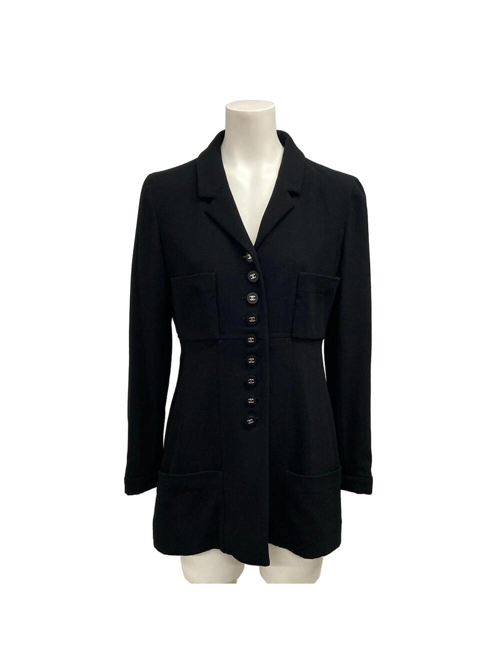Chanel Black Outer Fabric] Wool Women's #339202C17B